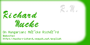 richard mucke business card